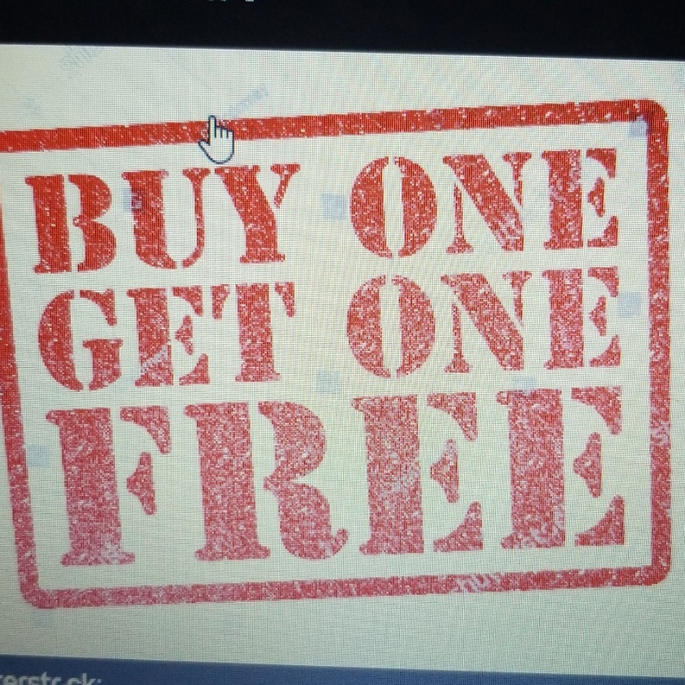Buy one get one free on all purchases